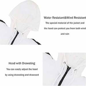 เสื้อแจ็คเก็ตกันฝนแบบซิป ¼ ตัว  ผ้าโพลีเอสเตอร์ ไนลอน คุณภาพสูง สำหรับผู้ชาย - Product Image 5