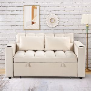 Divano Letto Multifunzionale 4-in-1 da 147 cm con Portabicchieri e Porta USB per Soggiorno o Appartamenti - Product Image 5