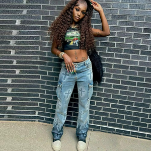Jeans en denim pour femmes, vêtements féminins transfrontaliers, nouvelle collection 2026, pantalon multi-poches style streetwear - Product Image 4