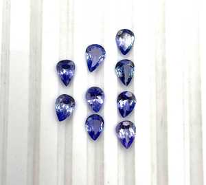 Cuentas de Tanzanita Natural de Alta Calidad, Corte Pera, Facetadas, 5x7mm, Piedras de Tanzanita Sueltas Calibradas para Fabricación de Joyería - Product Image 3