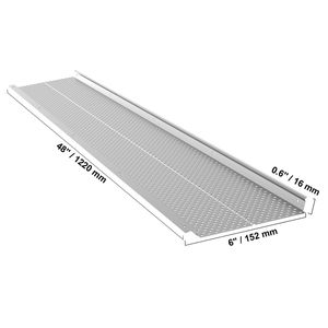 Grille de protection de gouttière en treillis métallique d'aluminium DIY, largeur 6 pouces, diamètre des mailles 0,157 pouces, 52 pièces, longueur totale 208 pieds, filtre anti-feuilles, épaisseur 0,02 pouces - Product Image 5