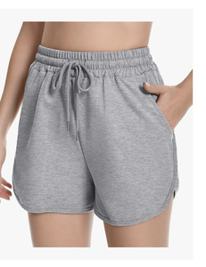 Women's High Waisted Athletic Gym Shorts with <b>Pockets</b> Comfortable Yoga Running Training Workout Shorts Activewear Wholesale - Product Image 1