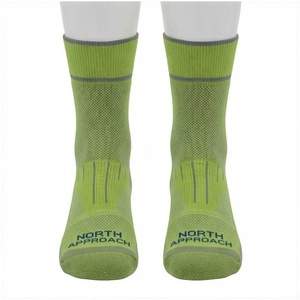 North Approach Crew <b>Socks</b> Green Breathable <b>Running</b> <b>Socks</b> for Adults Summer Season - Product Image 1