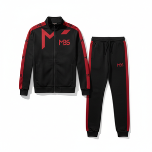 Conjunto Deportivo de 2 Piezas para Hombre, Estilo Urbano, con Cremallera, para Correr, Informal, Ajustado, de Forro Polar, Venta al Por Mayor - Product Image 6