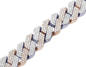 Chaîne à maillons cubains Hip Hop entièrement en diamant 18 carats or jaune rond bijoux en diamant cultivé en laboratoire pour hommes cadeau de mariage élégant à la mode - Product Image 2