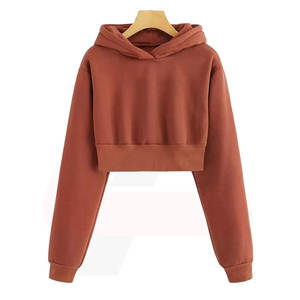 Sudadera con capucha de algodón 100% personalizada, estilo streetwear, de felpa lavada, para mujer, de manga larga, top corto, con cordón ajustable, de peso pesado y diseño lindo. - Product Image 4