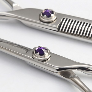 Professional Premium 6to 7.5-Inch Japan 440c Hair Cutting Scissors Thinning Scissors Set Barber <b>Shears</b> for Hairdressing Salon - Product Image 6