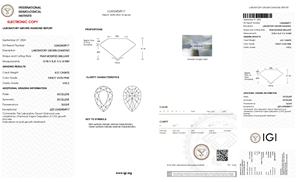 Diamant de laboratoire CVD 4,01 CARAT, taille poire, certifié IGI, couleur rose vif fantaisie, clarté VVS2, pour utilisation dans la fabrication de bijoux sur mesure - Product Image 2