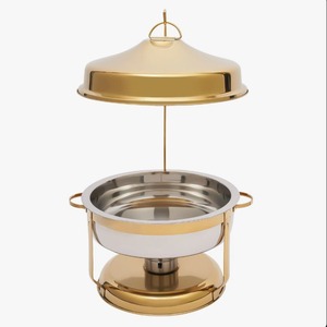 Recipiente redondo de lujo para calentar comida de 9 cuartos de galón, de acero inoxidable, para catering, al mejor precio - Product Image 5