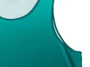 Débardeur sans manches pour homme, écologique, lavé, col rond, couleur unie, tricoté, 100 % polyester, séchage rapide, coupe sportive, vert sarcelle - Product Image 3