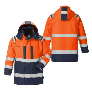 Chaqueta de Trabajo de Alta Visibilidad Personalizada con Tiras Reflectantes para Trabajo Nocturno, Trabajos al Aire Libre y Entornos Industriales - Product Image 6