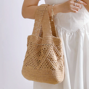 Sac carré grand-mère au crochet avec sac de fil au crochet multicolore sac au crochet fait à la main pour les filles fabricant indien - Product Image 3