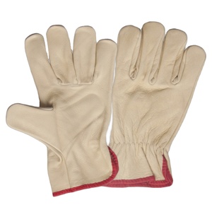 GUANTES CONDUCTOR DE GRANO DE VACA BEIGE CON PULGAR DE ALA A PRECIOS INCREÍBLES - Product Image 1