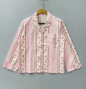 ชุดนอนผ้าฝ้ายพิมพ์ลายดอกไม้, ชุดนอน, ชุดนอนผู้ใหญ่, ชุดนอน, ชุดนอนสำหรับเจ้าสาว - Product Image 3