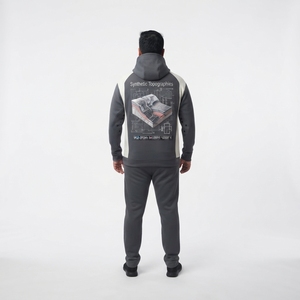 เสื้อฮู้ดเทคแวร์ผู้ชาย 480GSM ผ้าไนลอนรีไซเคิลแบบเชื่อมติด ซิป YKK แบบ Fidlock Snap คอสูงไขว้กัน - Product Image 2