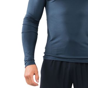 Sudadera Deportiva de Punto Azul Marino para Hombre, Sudadera con Capucha Elástica para Entrenamiento, Gimnasio, Ropa Deportiva Activa de Manga Larga - Product Image 3