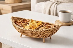 Cesta Tejida de Ratán Hecha a Mano, Ecológica, Estilo Vintage, con Capacidad Superior a 501 ml, para Almacenamiento en la Cocina y Uso Comercial/Regalos - Product Image 2