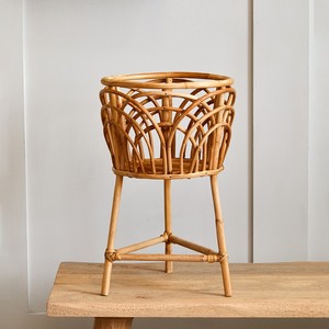 Rattan cane plant storage rack decorative planter stand good deal flower <b>pot</b> <b>holder</b> shelves - Product Image 5