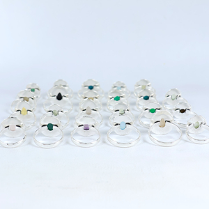 Anillos de Piedras Preciosas Naturales Variadas para Mujer, Estilo Vintage, Chapados en Plata de Ley, Joyería al por Mayor Bismillah Gems - Product Image 2