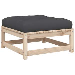 Ensemble de canapés de jardin en bois de pin massif anthracite, design modulaire standard - Product Image 6