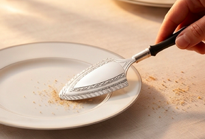 Artisan Stainless Steel Cake Server With Black Handle Shovel Shape 1 Piece Handmade Cake <b>Tool</b> Decorations And Parties - Product Image 6