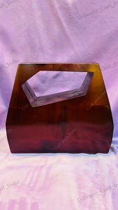 กระเป๋าคลัทช์เรซิ่นสุดหรูพร้อมหูจับทรงเรขาคณิต ดีไซน์เนอร์สำหรับงานเลี้ยงตอนเย็น งานแต่งงาน กระเป๋าทรงแข็ง - Product Image 4