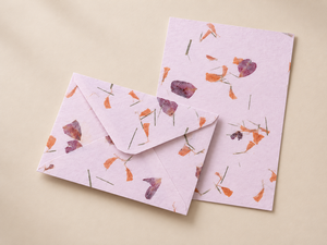 Enveloppes en papier fleuri séché faites à la main avec un ensemble de cartes pour invitations de mariage et cartes de vœux - Product Image 6