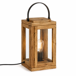 Lanterne à bougie traditionnelle en bois, conçue pour la décoration festive de la maison, offrant un caractère artisanal et une éclairage chaleureux. - Product Image 3