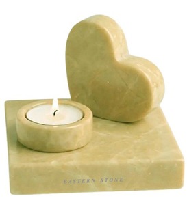 Handcrafted Marble Heart Tealight <b>Candle</b> Holder <b>Memorial</b> Craft Decorative Stone Votive for Home Decor Wedding Gift Wholesale - Product Image 1