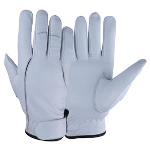 Best Performance Driving <b>Gloves</b> Goat Grain Leather Adjustable Wristlet Reflective Safety Construction Industrial Hand Flexible - Product Image 1