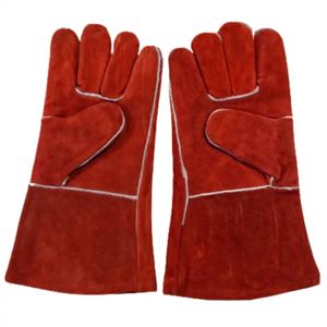 Cowhide Split Leather Welders Gloves ANSI 1 <b>Fire</b>-Resistant Spark Protective Construction for Industrial Welding Hand Protection - Product Image 5