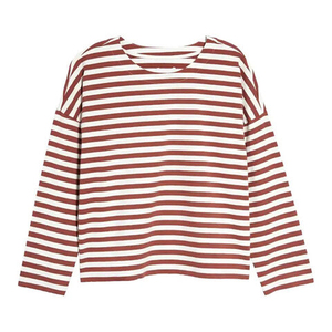T-shirts à manches longues en coton léger pour femme, coupe ajustée, nouvelle conception, confortables, en tissu technique brossé extensible - Product Image 6