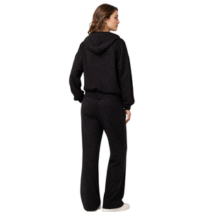 Ensemble de survêtement décontracté deux pièces pour femme avec sweat à capuche en polaire, coupe décontractée, taille élastique et pantalon droit, tenue de sport - Product Image 2
