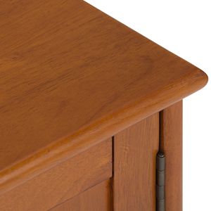 Supporto multimediale basso della metà del secolo in Teak marrone accessorio per mobili elegante ed elegante - Product Image 5