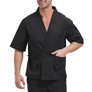 Uniformes de Chef de Verano, Ropa de Trabajo de Manga Corta Tejida para Hombres y Mujeres, para Restaurante de Sushi, Cocina, Bar - Product Image 2