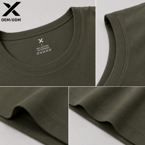 X Sports City เสื้อกล้ามผู้ชายหลากสี, เสื้อกล้ามคอกลมแขนกุดผ้าฝ้ายสแปนเด็กซ์ผสมดีไซน์อินเทรนด์ - Product Image 5