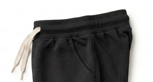 Shorts Bermuda Homme Noirs en Coton avec Cordon de Serrage, Couleur Unie sur le Devant, Décontractés, Taille Mi-Haute, Tricotés, Respirants, Séchage Rapide, Infroissables - Product Image 5