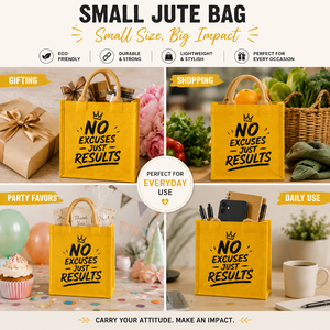 Sac fourre-tout en jute personnalisé de la marque AMANI, durable, petit, écologique, réutilisable, pour le shopping et l'emballage de repas, vente en gros - Product Image 3