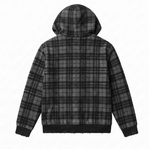 Fabricantes de Ropa: Sudadera con Capucha Corta Personalizada, Lavado Ácido, Forro Polar Sólido Transpirable, 100% Algodón en la Parte Delantera - Product Image 2