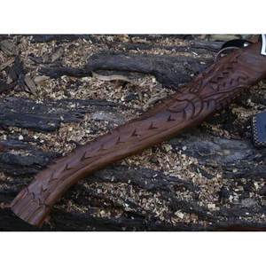 ขวานโทมาฮอว์กเหล็กกล้าคาร์บอนสูงทำมือ ด้ามไม้โรสวูด ปลอกหนัง น้ำหนัก 1.5 กก. อเนกประสงค์ สำหรับตั้งแคมป์และกิจกรรมกลางแจ้ง - Product Image 5