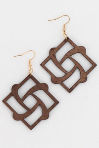 Fashionable Wood <b>Earrings</b> Brown Wood <b>Hook</b> Jewelry <b>Earring</b> Handmade for Women Party Wearing Wooden <b>Earrings</b> - Product Image 2