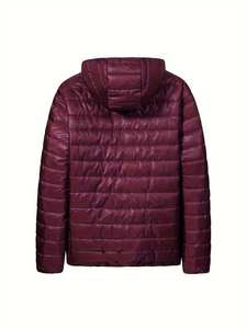 2026 Mens Winter Puffer Quilted <b>Jackets</b> With Hoodie for Outdoor Windproof Warm Wet Hiking Hood Zipper Lightweight Quilted <b>Jacket</b> - Product Image 2