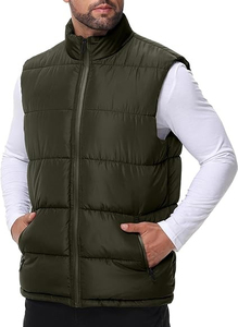 OEM <b>Cheap</b> Blank Fashion Men Canvas Puffer Vest High Quality Waterproof Breathable Eco-Friendly Quick Dry Custom Made Winter - Product Image 3