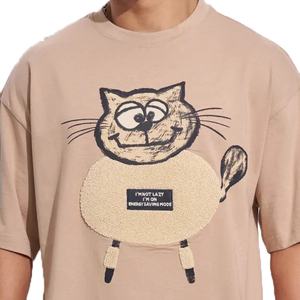 Camiseta de Algodón Grueso de Alta Calidad con Diseño Nuevo, Personalizable, de Corte Holgado y Hombros Caídos, con Mangas Cortas - Product Image 5