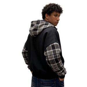 Sweat à capuche personnalisé effet vieilli pour homme, 100% coton, vintage, zippé, brodé, coupe oversize, imprimé, automne, en tissu éponge - Product Image 2
