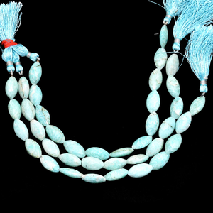 Rare Amazonite 10x18mm Faceted Marquise Beads <b>Natural</b> Blue Amazonite Semi Precious Gemstone <b>Tube</b> Loose Beads for Jewelry Making - Product Image 1