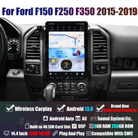 Autoradio AuCar 14,4'' Android 13 avec GPS pour Ford F150 F250 F350 Raptor 2015-2021, lecteur DVD multimédia pour voiture