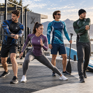 Rashguards personnalisés pour hommes avec étiquette privée |   Anti-UV, respirant, Spandex/Polyester |   Service OEM/ODM |   Vêtements de sport à manches longues - Product Image 6