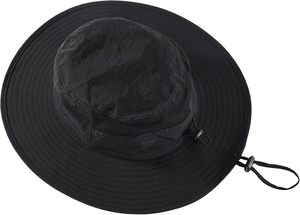 Chapeau Bob Unisexe Noir en Maille Respirante avec Sangle Réglable pour Adultes – Idéal pour l'Extérieur et l'Été - Product Image 4