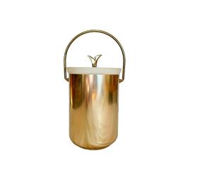 Cubo de hielo decorativo de latón para decoración de bar en casa con diseño elegante, asa resistente y aislamiento eficaz para mantener el hielo frío. - Product Image 3